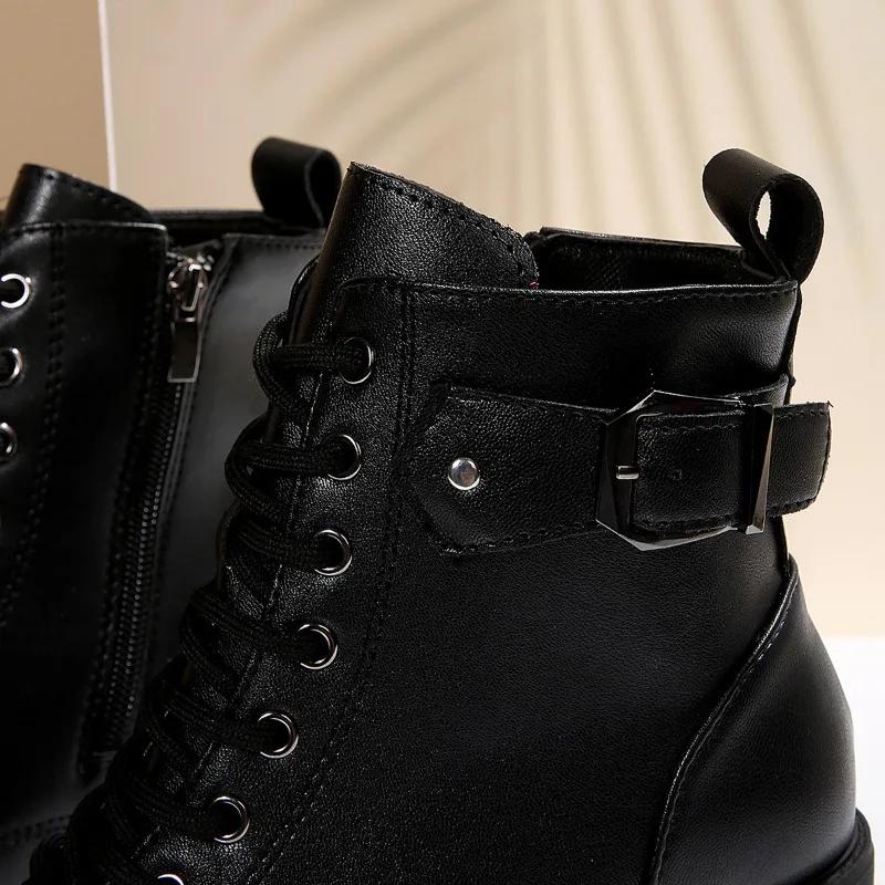 Fashion Super High Heel Platform Shoes for Women Fall/Winter 2025 New Block Heel Fashion Lace-up Booties