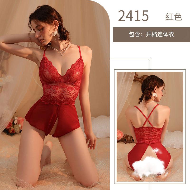 Sex Underwear One-piece Suspender Sexy Large Size Hot Lace Transparent Sex Uniform Suit Temptation