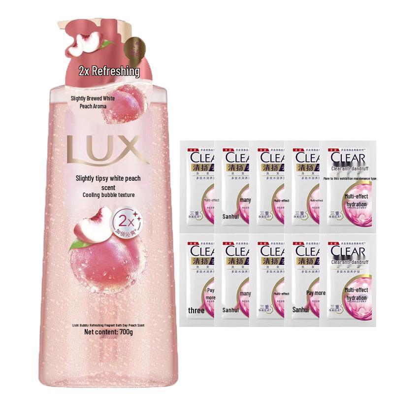 

LUX White Peach Scent Bubble Shower Gel Set