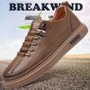 2025 Spring/Autumn Men's Genuine Leather Sneakers - Versatile, Breathable, and Soft Sole Casual Shoes