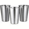16oz Stainless Steel Metal Beer Cup Wine Cups Kitchen Accessories for Portable Drinkware Set