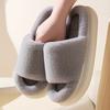 Zapatillas de casa tipo mocasín con interior mullido y suelas gruesas para interior, Calzado para mujer