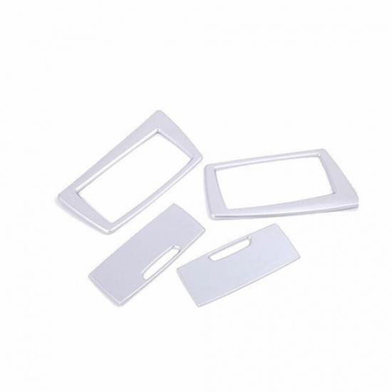 Fit For BMW X1 F48 2016-2021 Matte Silver Car Inner Door Storage Box Cover Trim