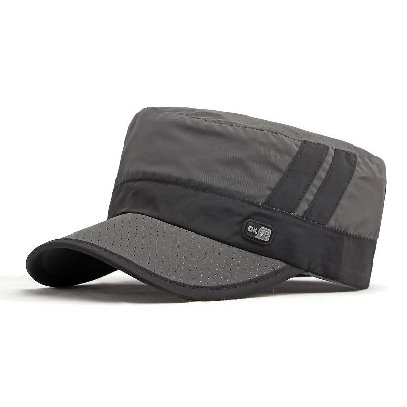 

Быстросохнущие военные кепки, мужская сезонная весна-лето, уличная шляпа от солнца, повседневная бейсбольная кепка дальнобойщика Snapback, кепка капитана, армейская плоская кепка 55-60cm серый