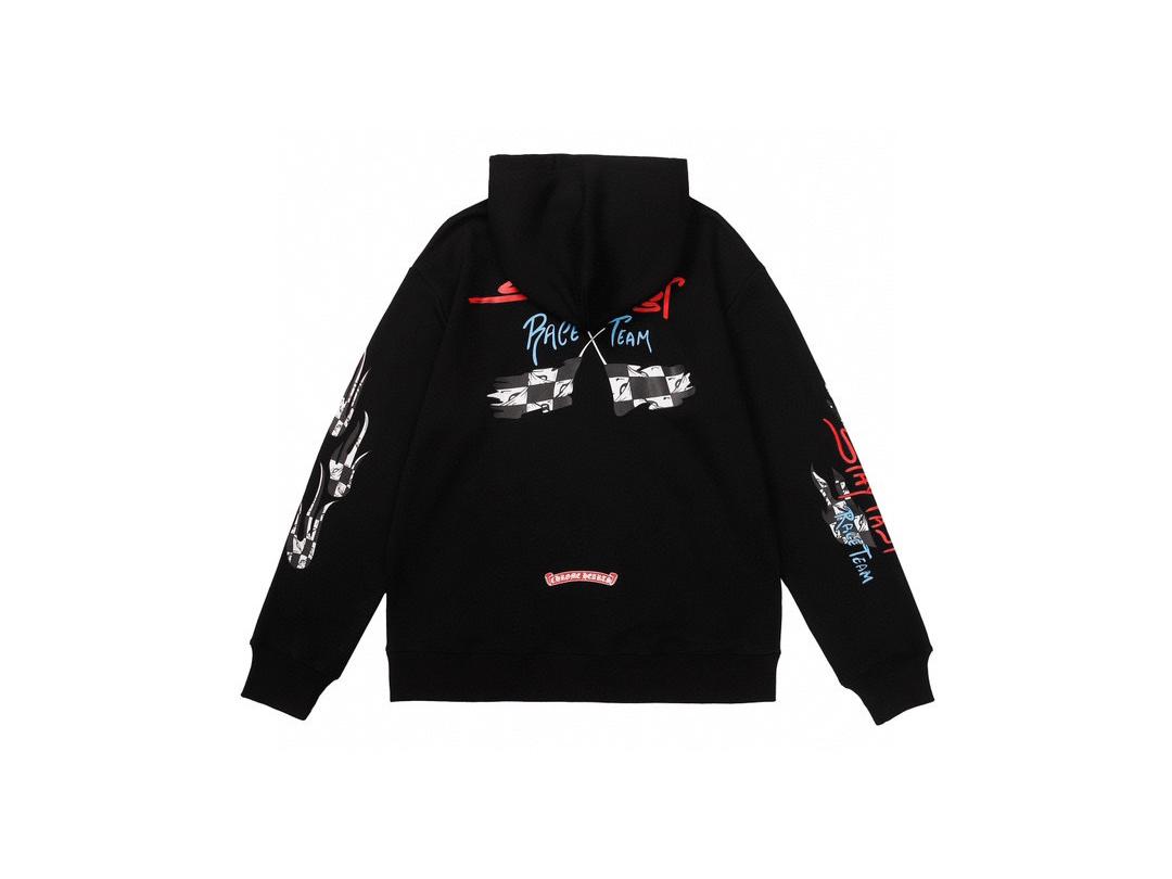 Luo Family Autumn/Winter Printed Zipper Hoodie Cardigan - 420g Casual Fashion Medium