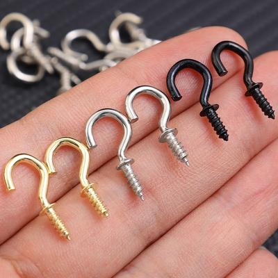 Ganchos de Aço Inoxidável para Venda por Atacado Gancho de Teto de Alta Resistência Gancho de Parafuso Multiuso Gancho de Parafuso Autoatarraxante para Pendurar Cabides