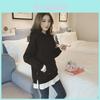 Women Geometric Pattern Hoodie Sweatshirt With Padded Faux Layer For Casual Winter Wear