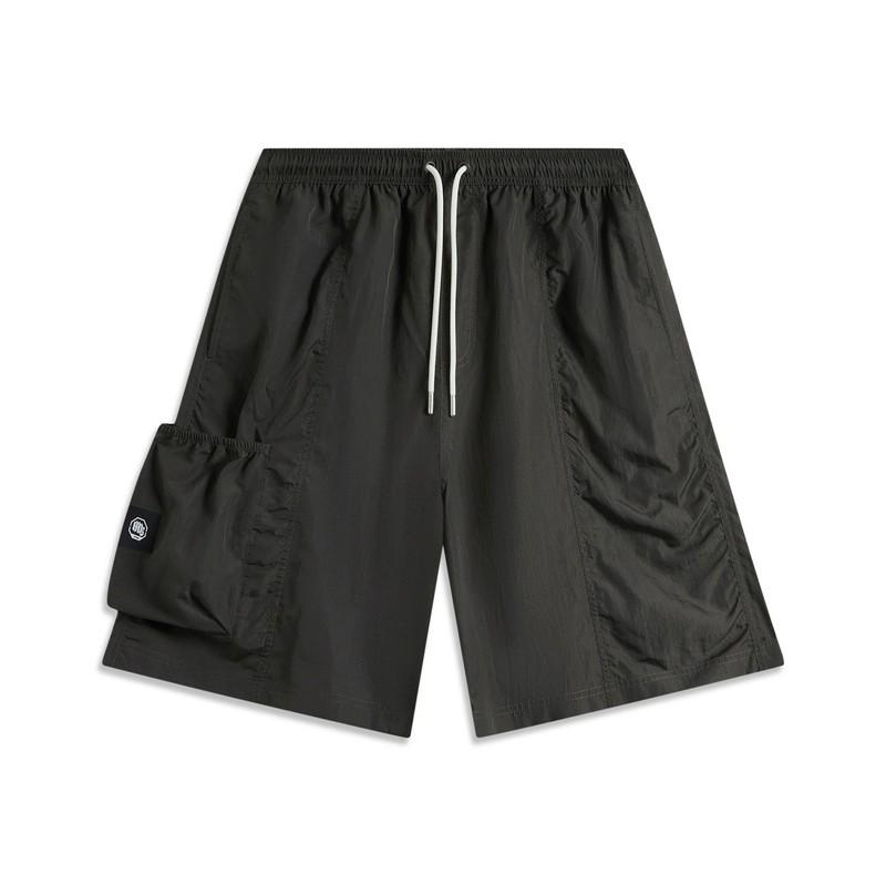 Li Ning Cargo Shorts Men s Obsidian Lime AKSU561 1 Moderate AKSU561-1 M