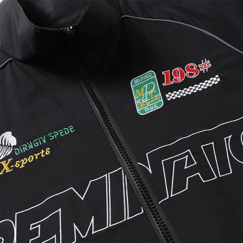 Nová americká bunda z PU kůže Podzimní a zimní Venkovní bunda Trendy Módní Retro Límec Ležérní bunda