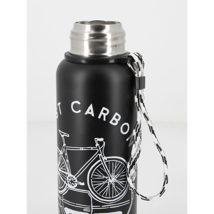 Bouteille Isotherme - Campei - Picture Unique - 600 Ml - Acier Inoxydable - Noir