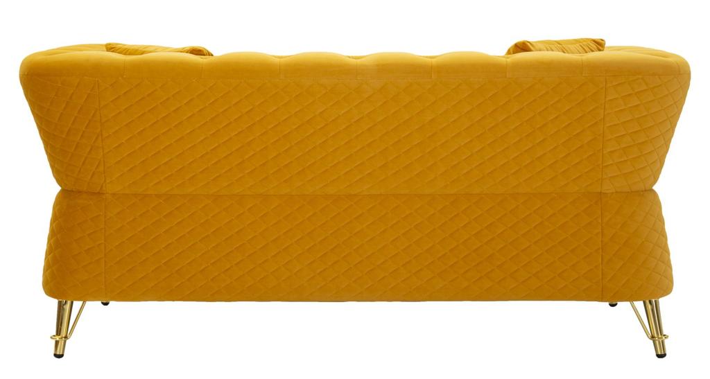 Sofa Emy Mustard With Cushions  Cm 162X83X76