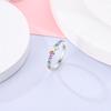 Original 925 Sterling Silver Rings Rainbow Color Infinity Zircon Rings For Women Girls Jewelry Birthday Anniversary Gifts