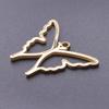 5pcs 18k Real Gold Plated Animal Pendant Stainless Steel Butterfly Charm For Jewelry Making Supplies Papillons Fuxk Men Pendants