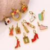 European & American Multielement Heart Crown Sneaker Pendant: High-Quality Personality Jewelry Accessory.