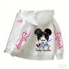 2026 Family Trip Kids Zip Up Hoodie Cute Cartoon Mouse & Friends Graphic Casual Hooded Jacket