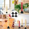 1/4/6Pcs Matte Black Party Iron Elegance Tables Decor Wedding Centerpieces Round Candlestick Holder Candle Holder