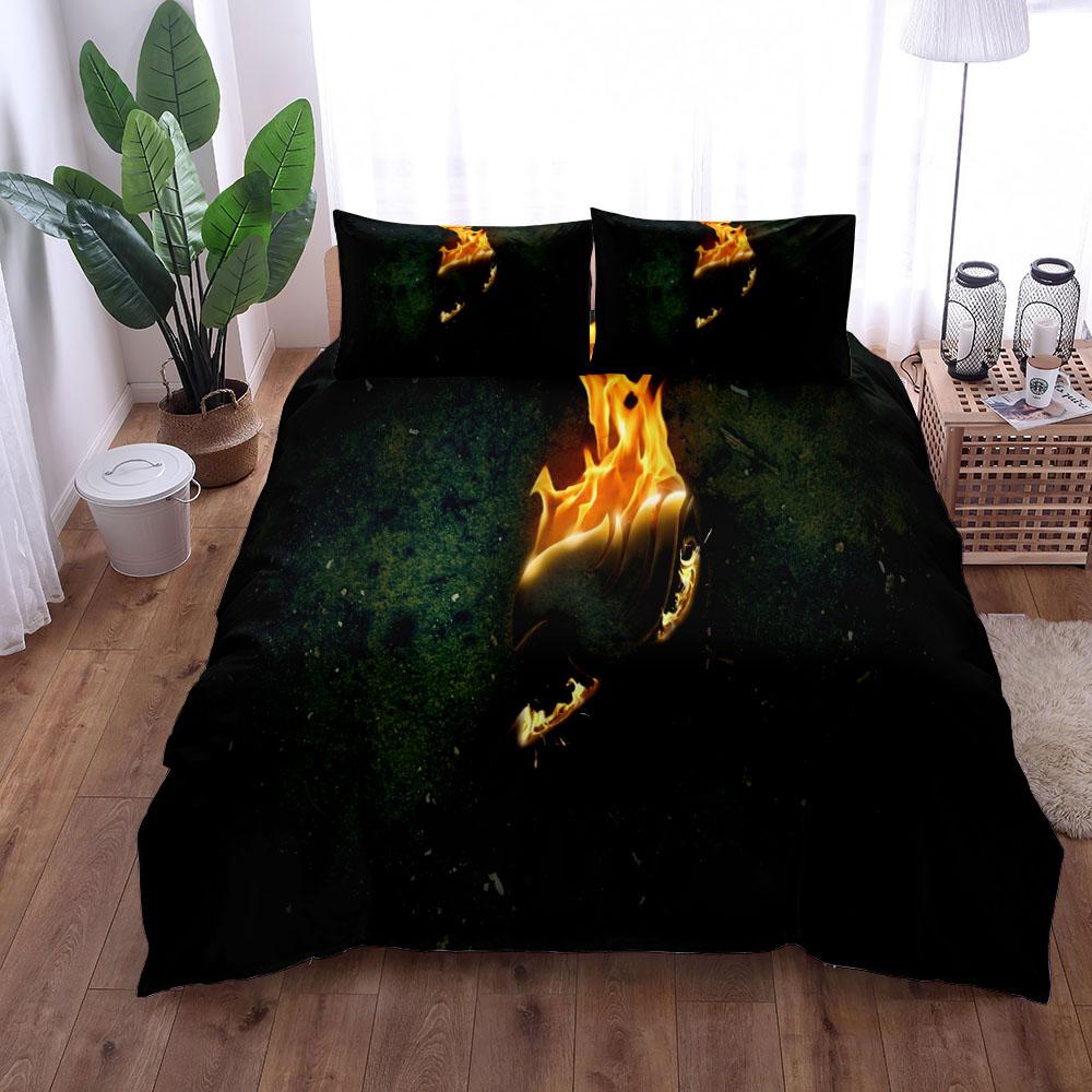 3D Print Anime Fairy Tail Natsu Bedding Set Twin Queen Size Duvet Cover Pillowcase for Kids Adults Home Decor