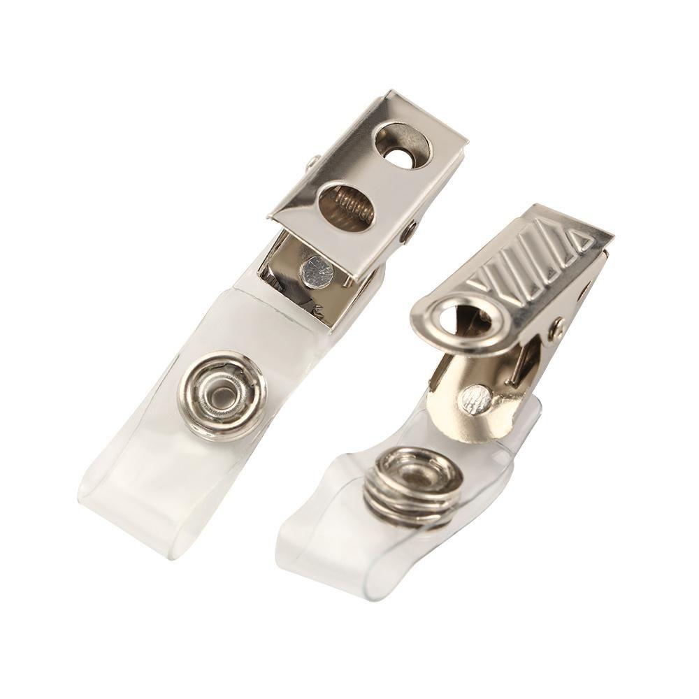 10 Stück Anti-Verlust für Ausweis-Kartenhalter, Schreibwaren-Rollenclip, Lanyard-Clips, Schlüssel-Namensschild-Lanyard-Clips