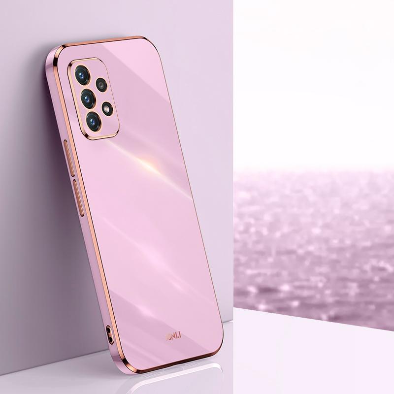 Custodia per Telefono con Cornice Placcata Per Samsung Galaxy A72 A52 A32 4g A22 A53 5g A 72 52 32 22 2021 Lusso Cover Posteriore in Silicone