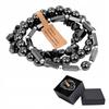 Set von 3 x Herrenarmband 5-8 mm Hämatitstein