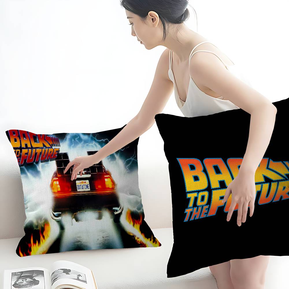 B-Back To The Future Personalized Pillow Cover Kids Bedroom Wild Party Decor Pillowcase Kid Birthday Shower Gift