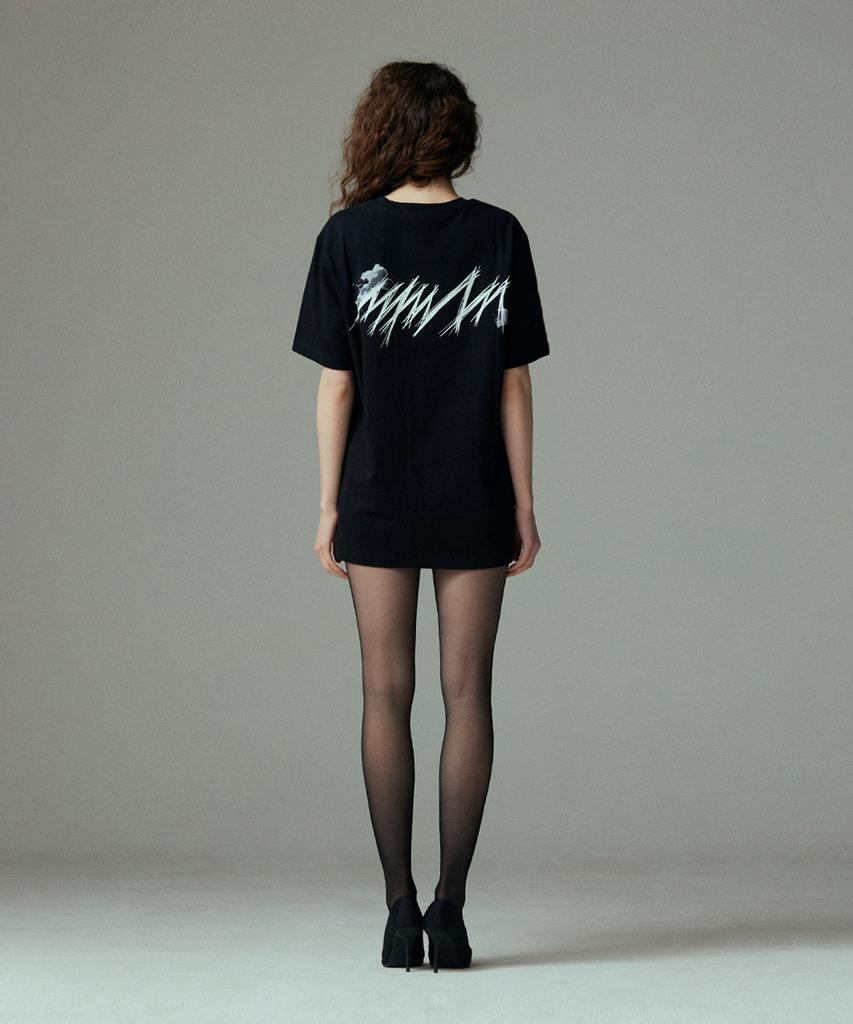 Meuameu [Essential] Signature Rain Drop Logo T-Shirt