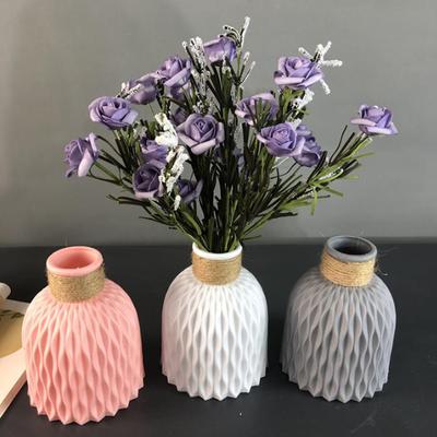 Plastic Handicraft Flower Flower Vase Wall Hanging Home Decoration New Waist