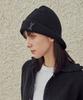 Bajal Va Patch Wide Brim Knit Bucket Hat Black