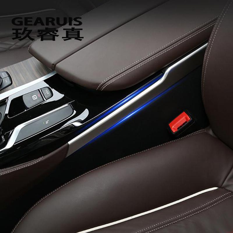 Auto-Styling Schalthebelverkleidung dekorative Streifen Autoabdeckungen Aufkleber Zierleiste für BMW 5er G30 G38 2018 Innenraum Auto