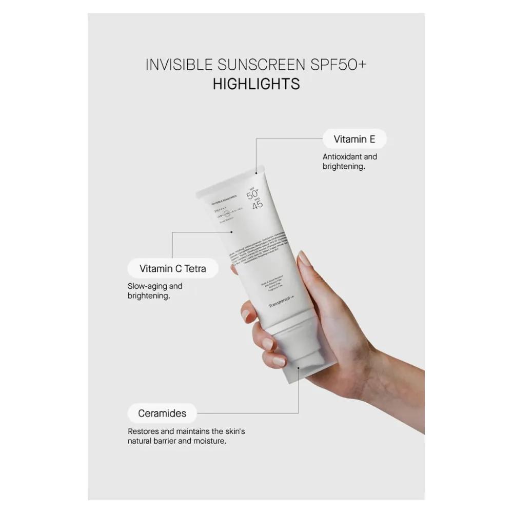 Transparent Lab Invisible Sunscreen SPF50+, 100ml