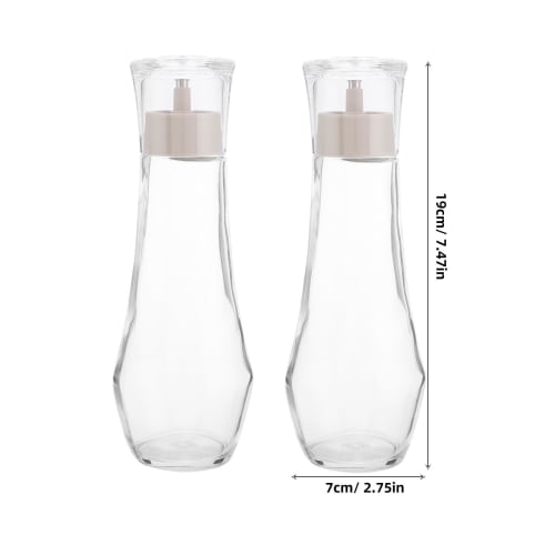 GLEAVI 2-Piece Refillable Mouthwash Bottle with Pump for Oil and Vinegar Soap
