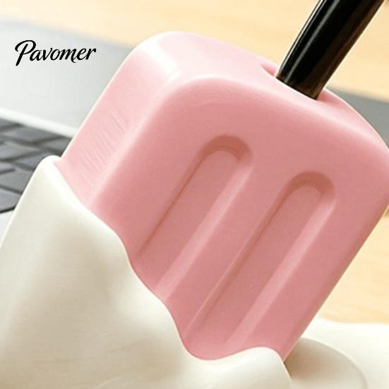 Creative Pencil Cup Cute Melting Popsicle Pen Holder, Unique Decorative Stationery Organizer, Colorful Marker Holder Durable PLA Container for Office