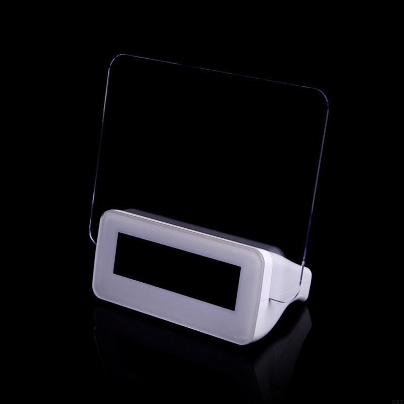 LED Light Digital Clock Alarm Fluorescent Message Board Calendar Thermometer New X3UC