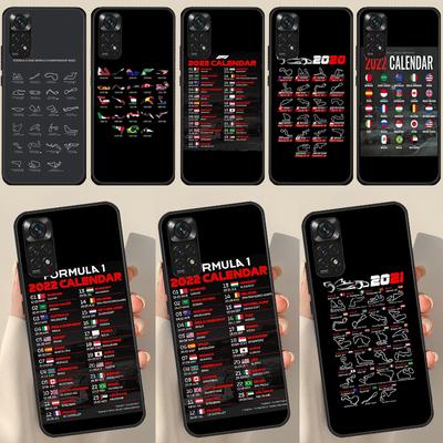 Calendar Formula Race Cars Circuits For Redmi Note 12 Pro Plus Cover For Redmi Note 10 8 9 11 Pro 12S 11S 10S 9S 9C 10C 12C Case