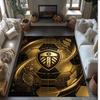 Tappeto in Velluto di Cristallo con Stampa del Leeds United Football, Comodo Assorbente d'Acqua Antiscivolo Tappeto per Pavimenti Interni