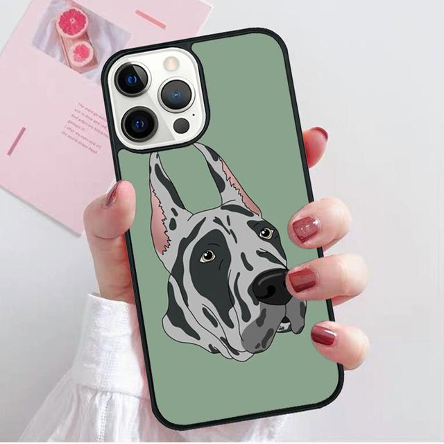 Great Dane Dog Puppy Phone Case Back Cover for iPhone 17 Air 16 15 14 13 11 12 Pro Max PlusS Shell Coque iPhone 15