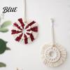 Stable Structure Wall Art Round Braided Tapestry Boho Hanging Knotted Cotton Scandinavian Style Tapestry Rope for Bedroom Nursery Christmas Decor