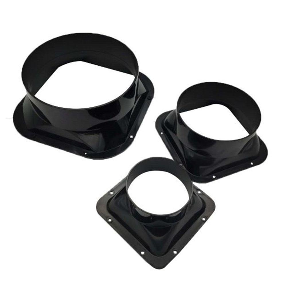 Vents Parts Duct Connector Kitchen ABS Plastic Black For 100-300mm Dia Hose Check Valve Square Flange Wind Resistance