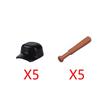 MOC City Building Blocks Figure Body Parts Creative Accessories Girl Hair Police Hat Scarf Beard Backpack MOC Bricks Toys T02