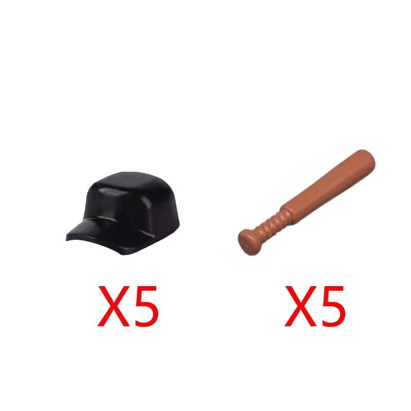MOC City Building Blocks Figure Body Parts Creative Accessories Girl Hair Police Hat Scarf Beard Backpack MOC Bricks Toys T02