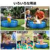 Rockykey Foldable Pool for 160cm Diameter x 30cm Height Blue Children/Pets (Dog), (L),