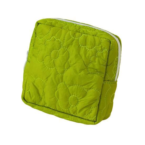 

Sanitary Napkin Storage Bag Toiletries Keys Cards Storage Bag Organizer Floral Pattern Zipper Closure Travel Essentials Case зелёный