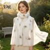 Sun Protection Headscarf for Summer Lightweight Scarf Women, Cute Bee Pattern Neck Scarf, Polyester Daily Commuting Soft Long Thin Shawl Wrap