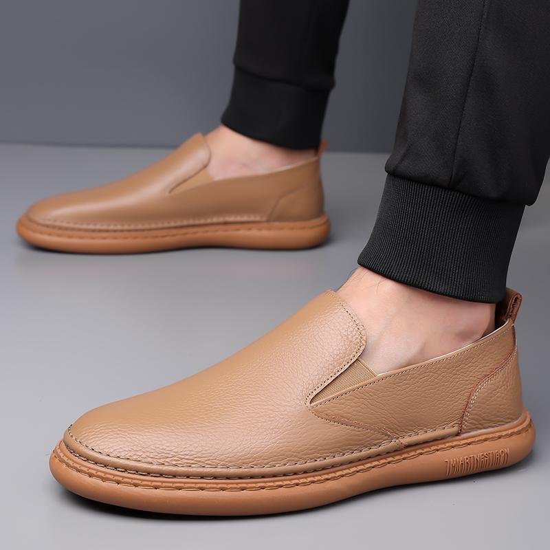 Genuine Leather Men's Shoes Minimalist Comfortable Versatile Style Daily Business Office Outdoor Leisure Hiking Quality Shoes