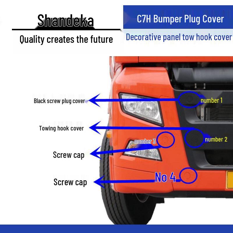 Sinotruk Sitrak C7H Bumper and Tow Hook Decorative Cover Standard
