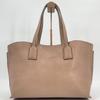 LOEWE T Shopper Anagram Tote Shoulder Crossbody Bag Leather Pink Beige A4 Size Compatible