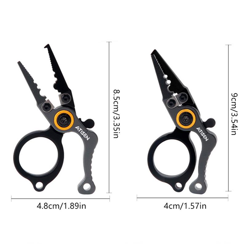 Fishing Activities Aluminum Alloy Fishing Split Ring Pliers Fishing Multitool Shear Protable Lightweight Rust-Proof Hook Remover