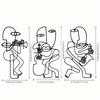 Modern Abstract Musician Metal Wall Art Sculpture Set 3 Pcs Indoor Outdoor Garden Decor
