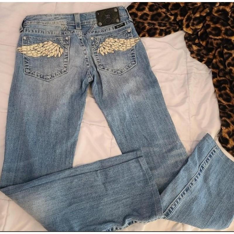 Y2K Low Rise Sparkle Denim Jeans