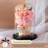 Preserved Rose Bouquet In Glass Dome
